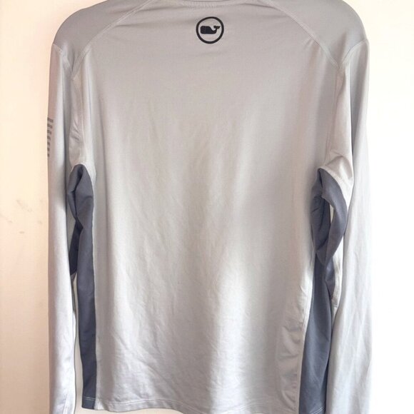 Vineyard Vines Adult Sun Shirt Rash Guard size XS Gray Silver Long Sleeve - Picture 2 of 7